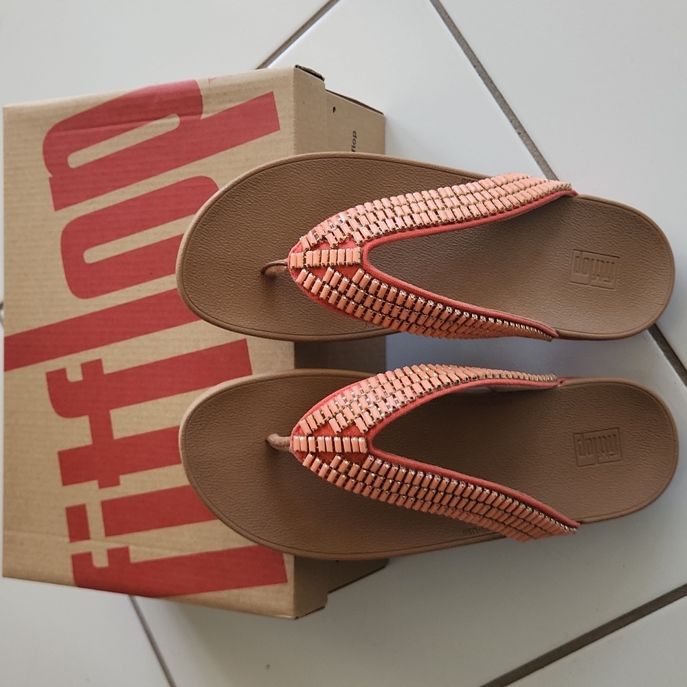 FitFlop Surfa Crystalstone Coral Lava